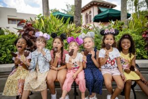 Kids enjoying snacks at walt disney world