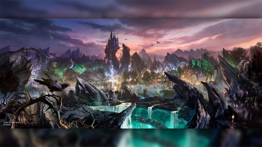 villains land area concept art for magic kingdom