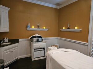 a massage room in the spa at disney's vero beach resort